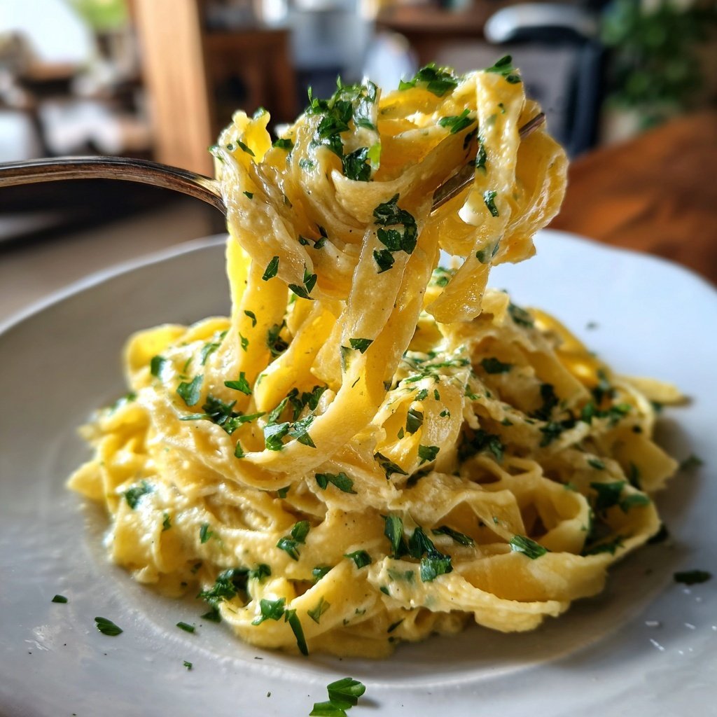 Tagliatelle mit Zitronen-Sahne-Sauce