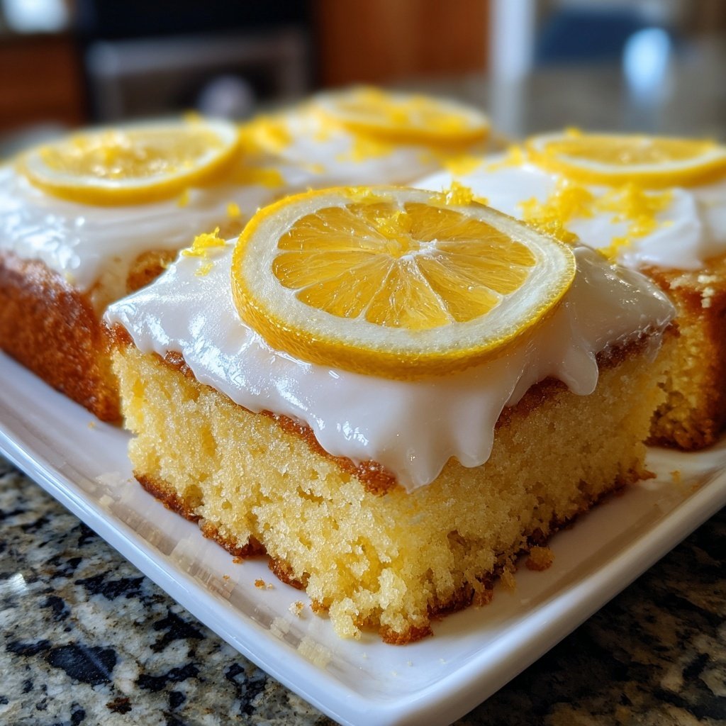 Zitronenkuchen mit Zitronencreme