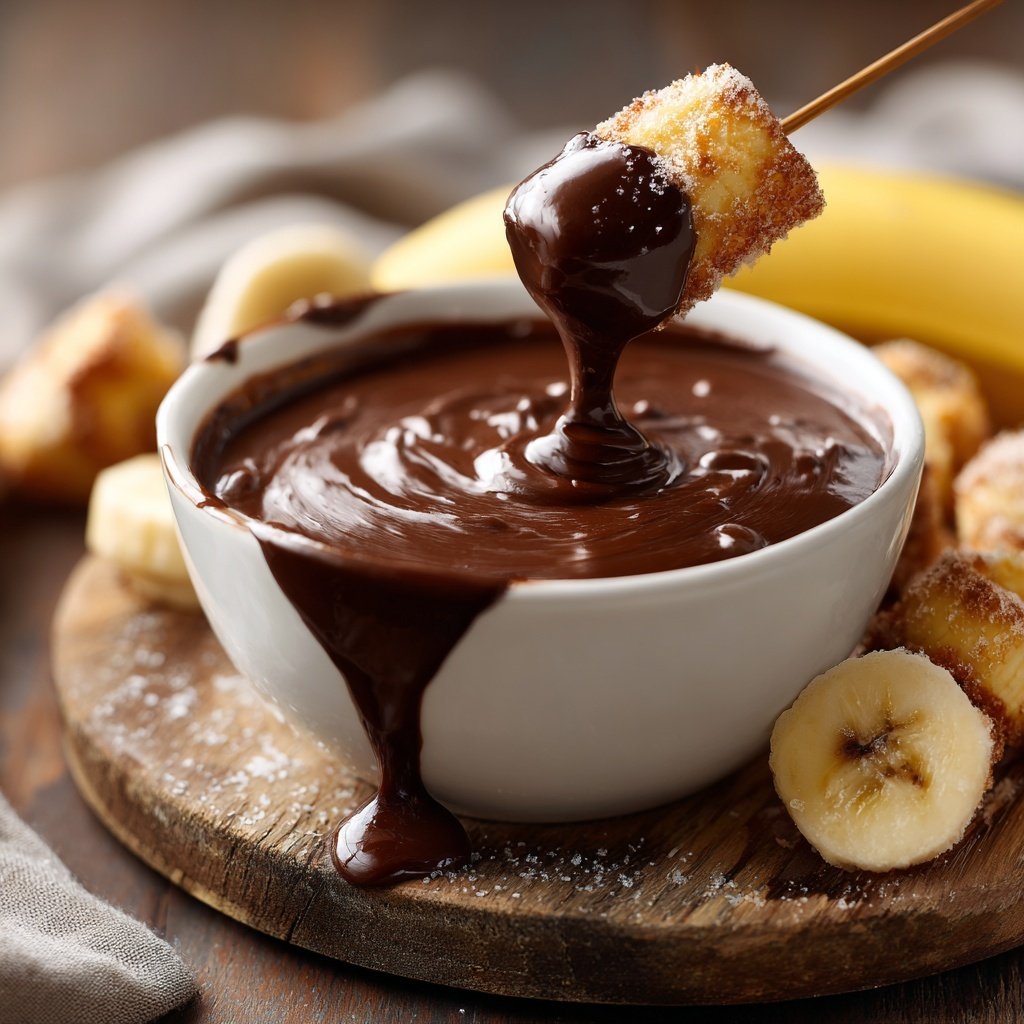 Schokoladenfondue mit Banane