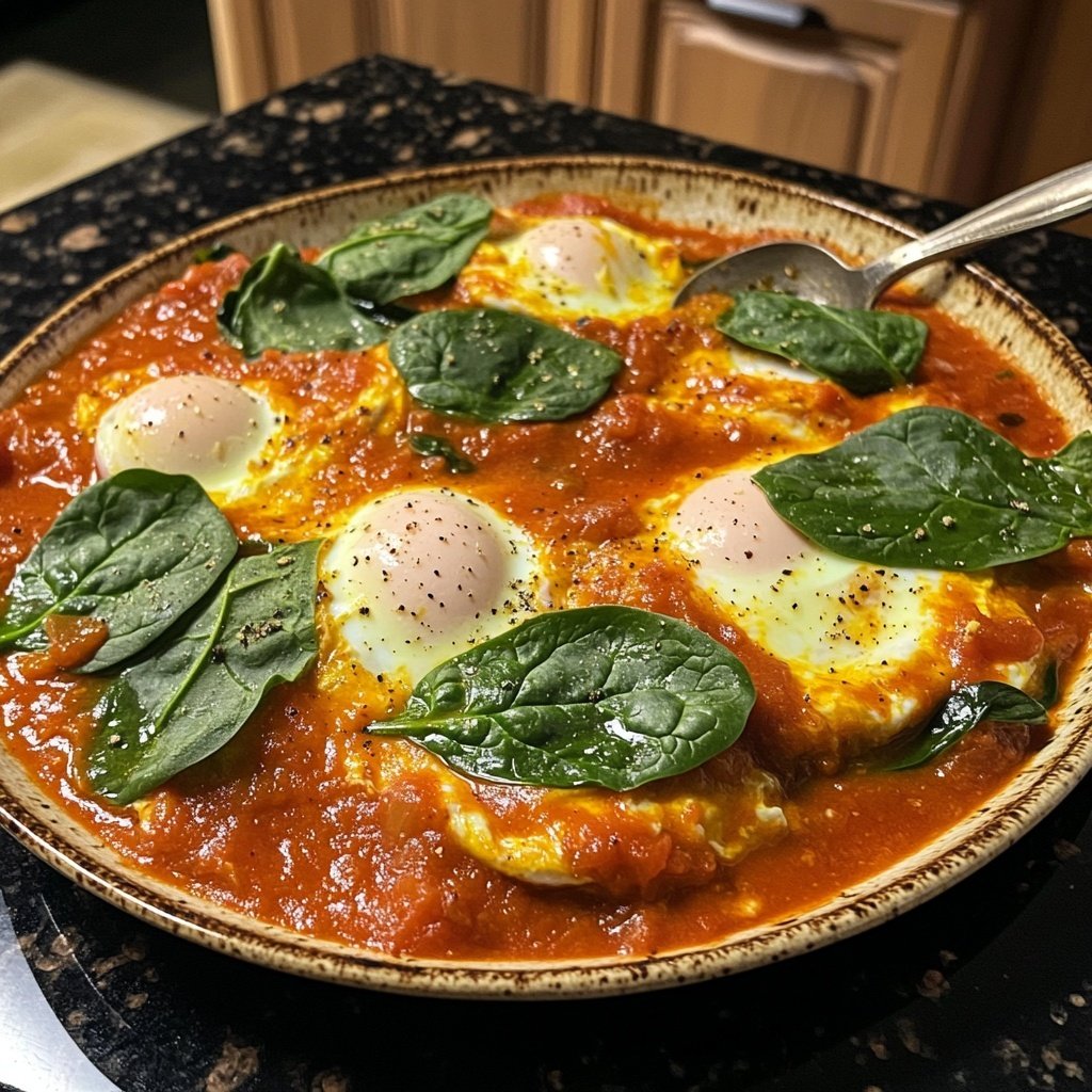Shakshuka mit Spinat