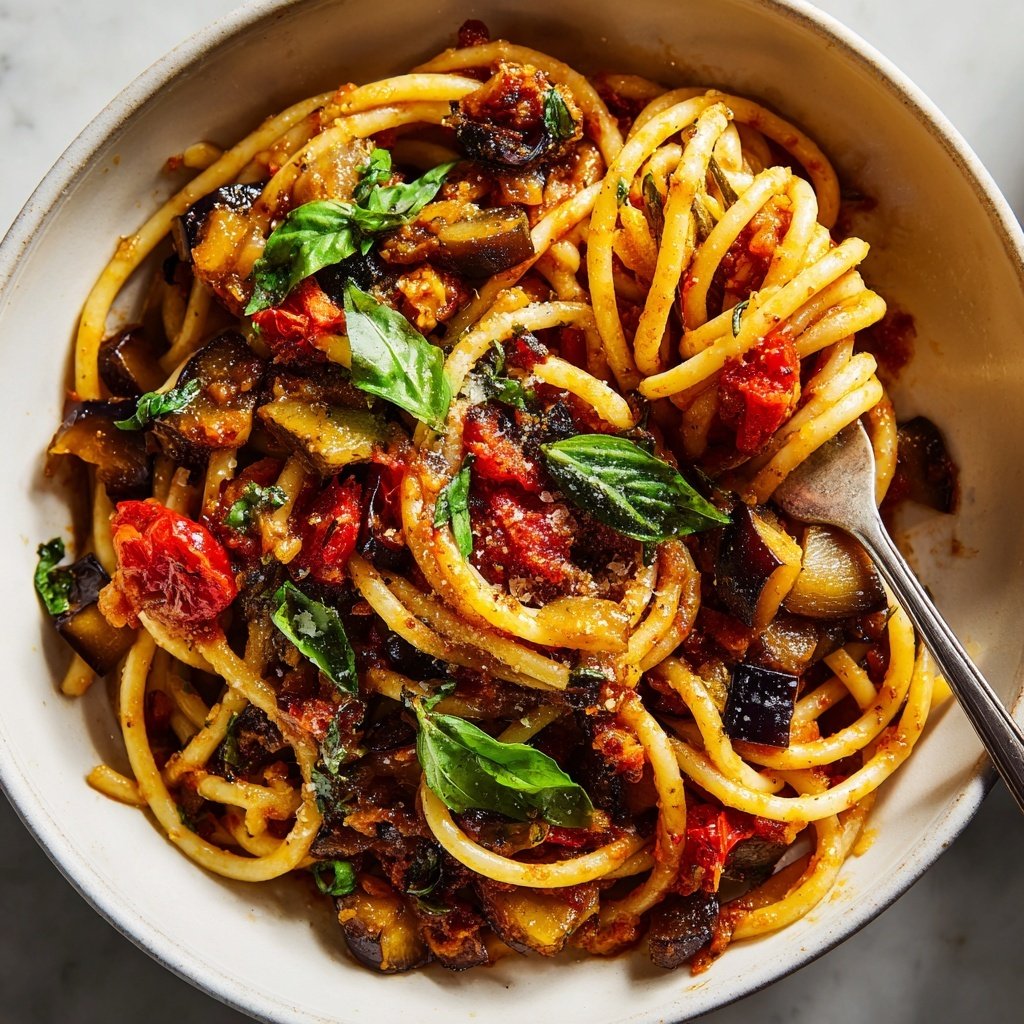 Internationale Küche Italienische Pasta alla Norma