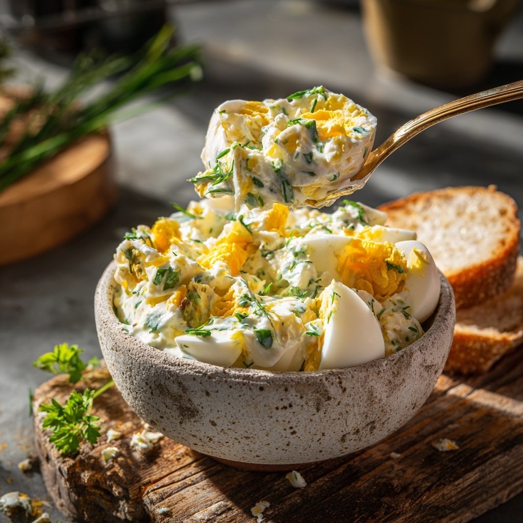 Schnell & Einfach 10-Minuten-Eiersalat mit Joghurt