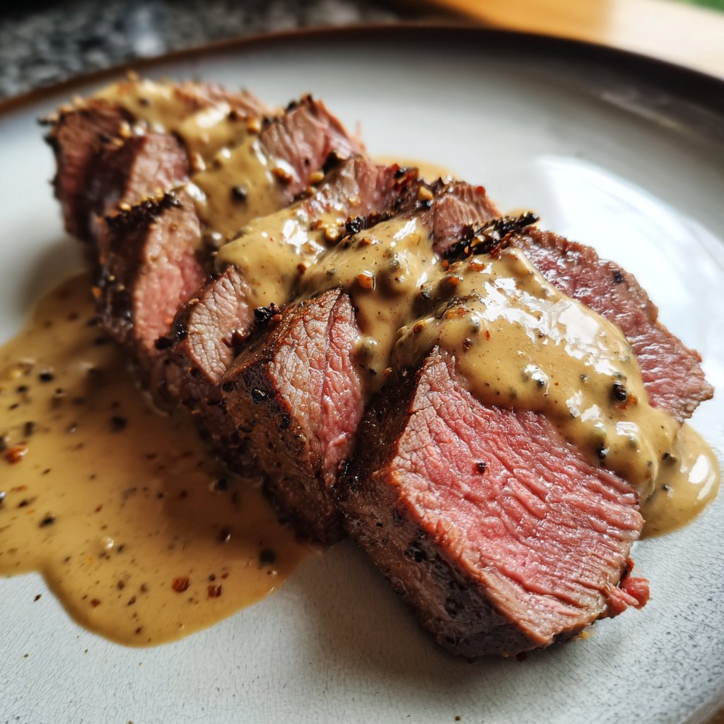 Rinderfilet mit Pfefferrahm