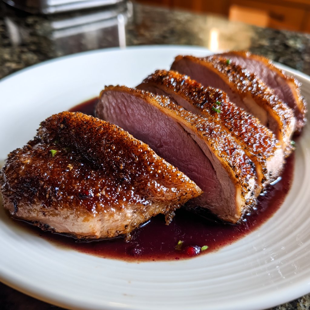 Entenbrust mit Granatapfeljus