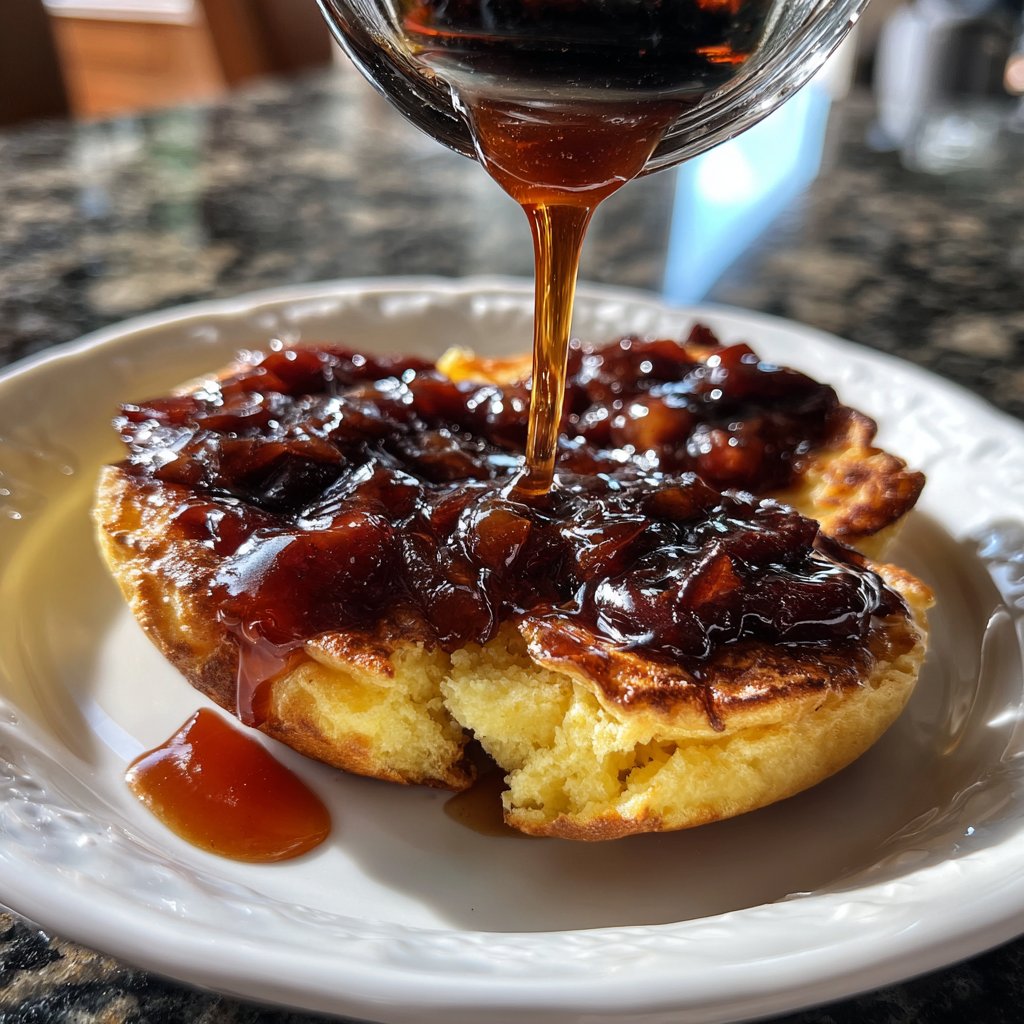 Pfannkuchen mit Pflaumenkompott