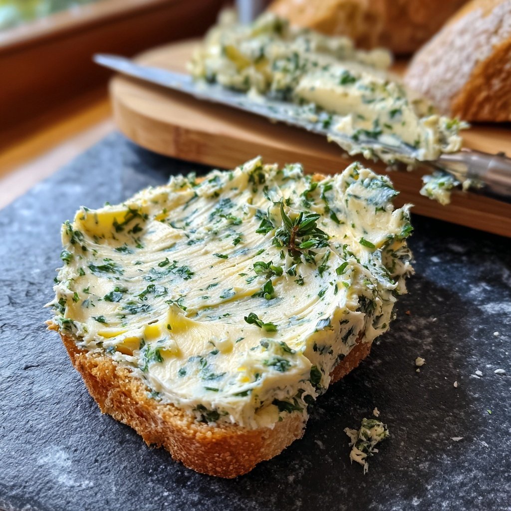 Kräuterbutter Mit Knoblauch Und Salz