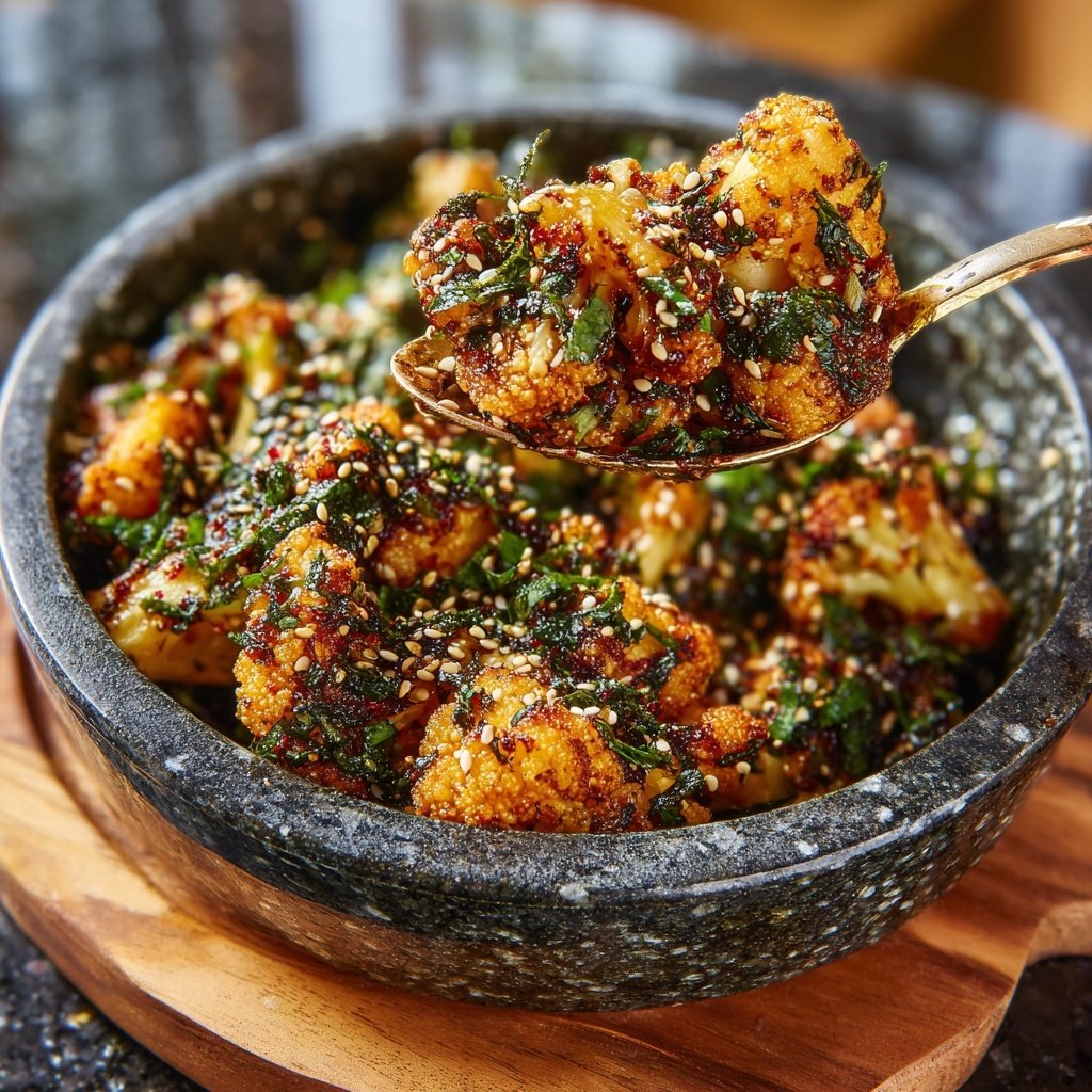 Blumenkohlpfanne mit Sesam