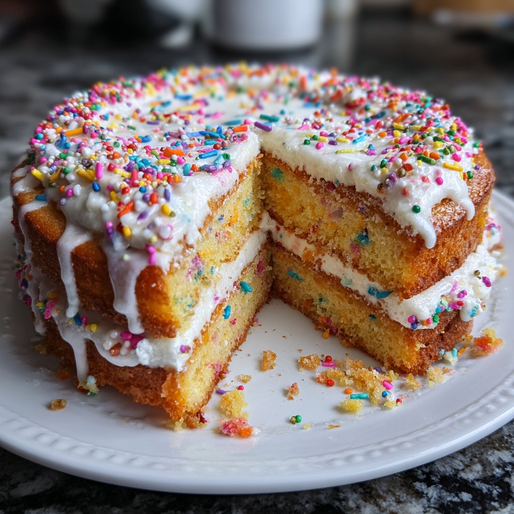 Geburtstagskuchen mit Streuseln