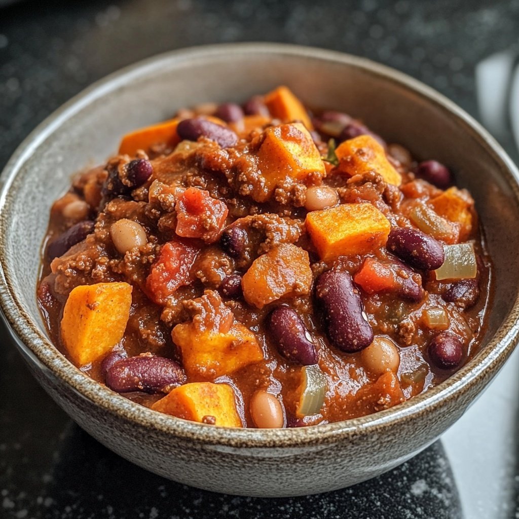 Chili sin Carne mit Süßkartoffeln