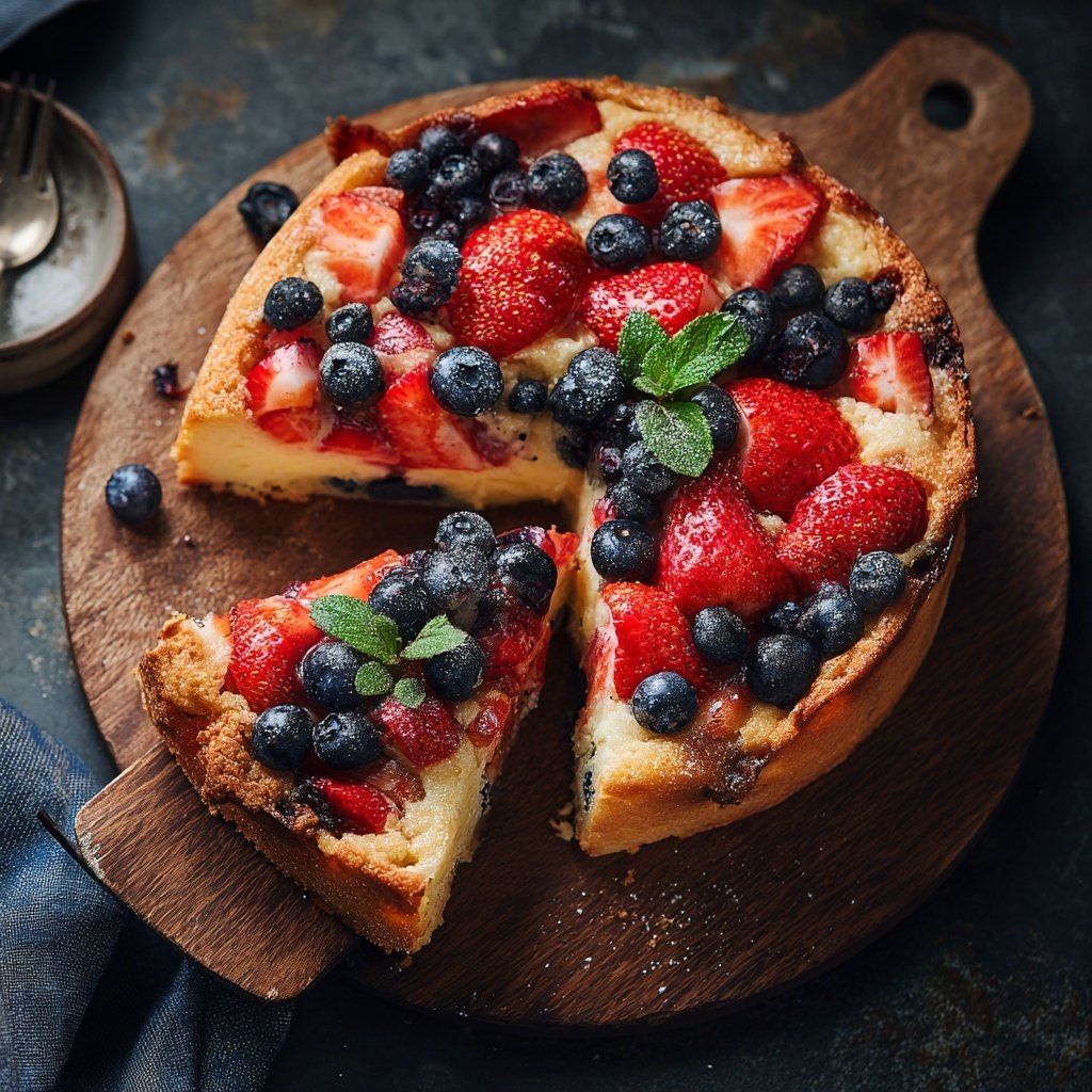Erdbeerkuchen Mit Beeren Mix